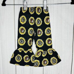 Buc-ee’s Toddler Girls Ruffle Pants Size 6M Sunflowers Flared NWT